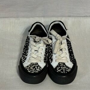 Rag & Bone RB Army Cheetah Print Leather Sneakers 36.5